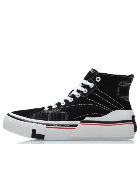 (WMNS) Li-Ning Canvas Hi Shoes 'Black White Red' AECR008-4