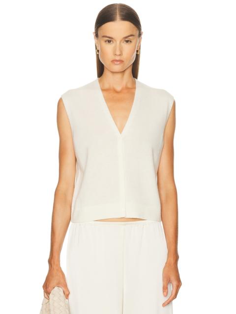 button-front cashmere vest