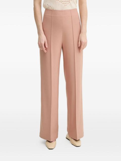 wrap-front split-hem trousers