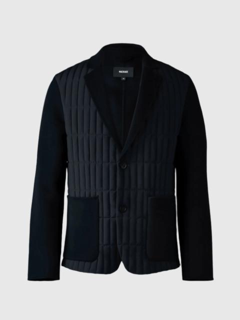 JOHN Mixed-media vertical quilt blazer
