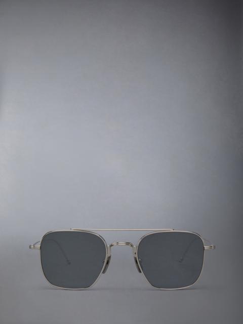 SQUARED AVIATOR SUNGLASSES IN TITANIUM