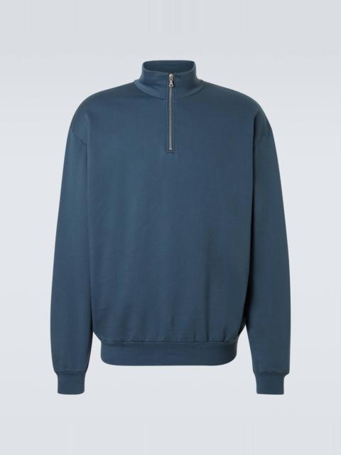 Cotton half-zip sweatshirt