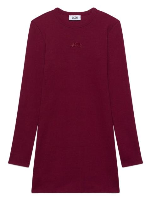 ribbed long-sleeve dress