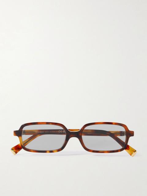 Rectangular-frame tortoiseshell acetate sunglasses Tortoiseshell