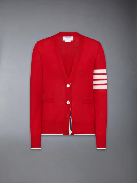 FINE MERINO WOOL 4-BAR RELAXED FIT CARDIGAN