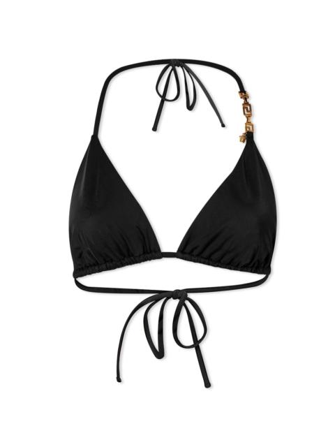 Versace Chain Detail Bikini Top