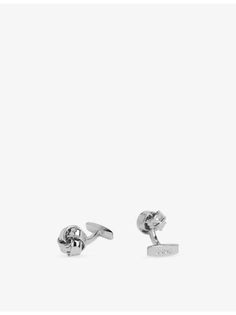 Knot-Shaped Brass Cufflinks