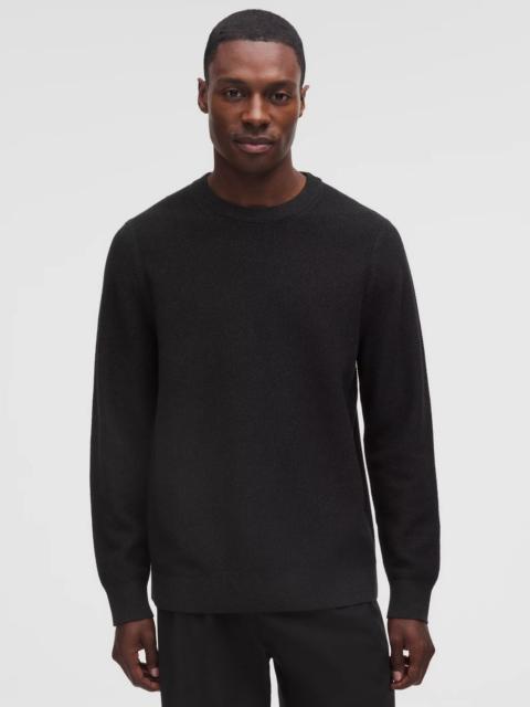 Textured Knit Crewneck Sweater