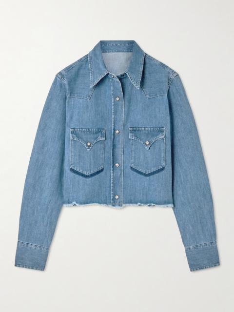 Caracas Frayed Cropped Denim Shirt