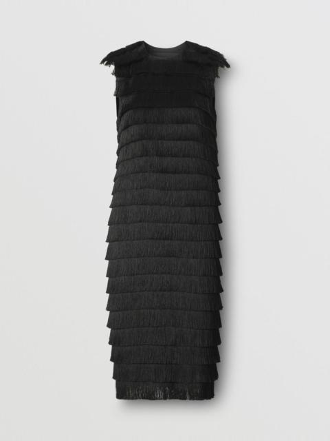 Fringed Silk Sleeveless Dress