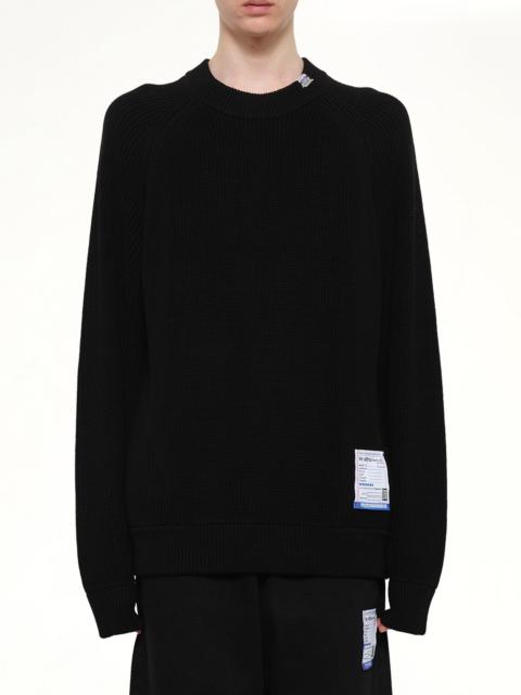 Instrumental High Density Knit Pullover in Black
