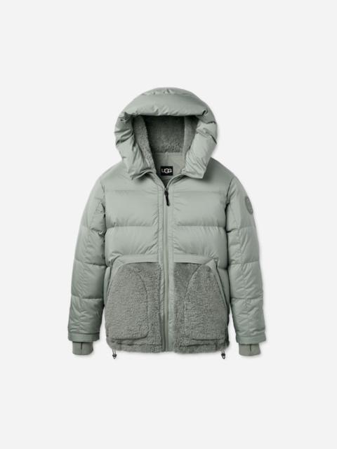 ® Men's MetroPeak Down Puffer Jacket Polyester in Grey Mist