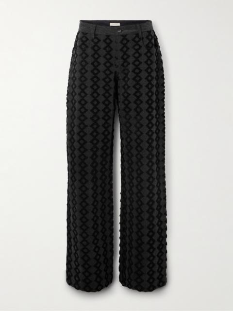 Stulla Embroidered High-rise Wide-leg Jeans