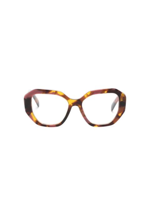 geometric-frame glasses