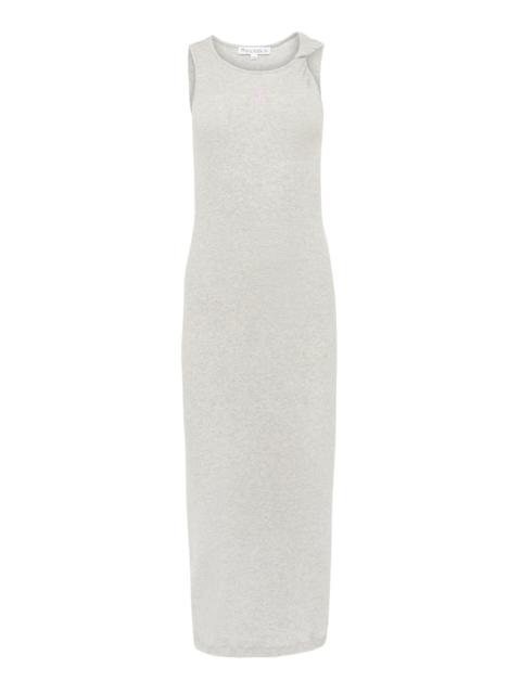 Twisted Knit Organic Cotton Midi Dress grey