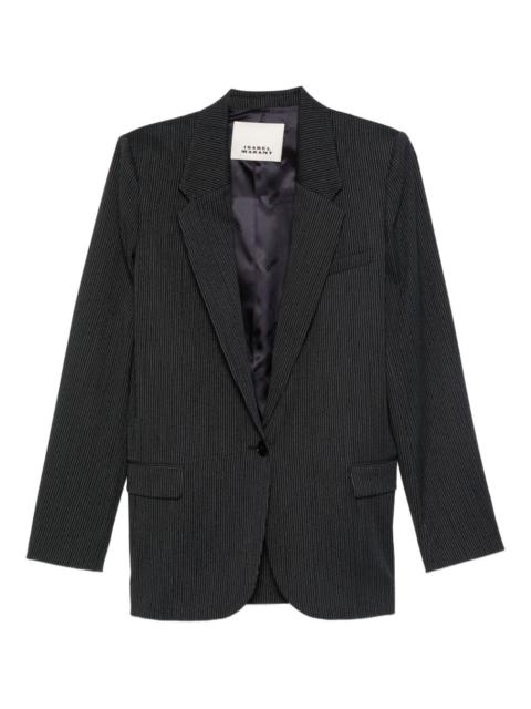 pinstripe single-breasted blazer