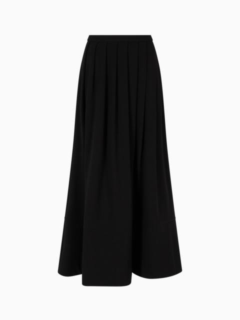CRÊPE JERSEY LONG SKIRT WITH DARTS