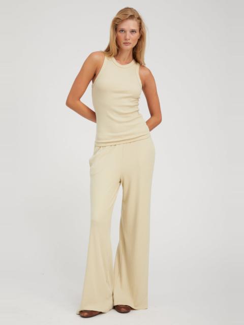PISTACHIO RIB WIDE LEG PANTS