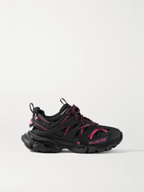 Track logo-detailed mesh and rubber sneakers
