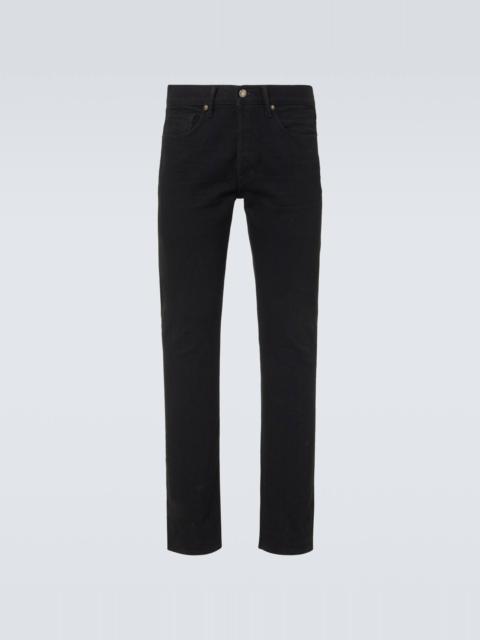 Mid-rise slim jeans