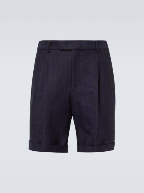 Linen Bermuda shorts