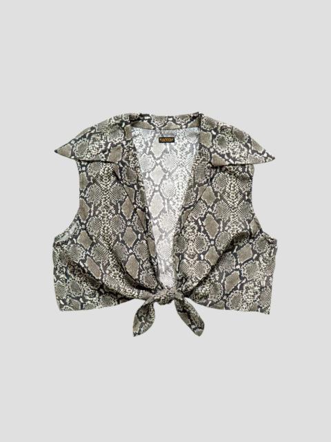 SILK/RAYON PYTHON NON-SLEEVE BOLERO
