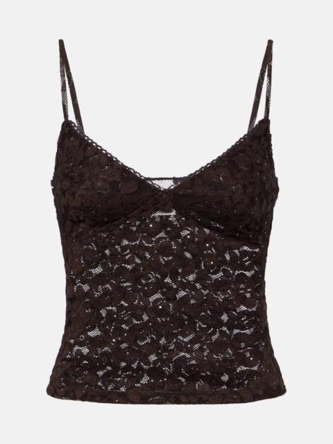 Daisy floral lace top