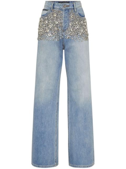 crystal-embellished jeans
