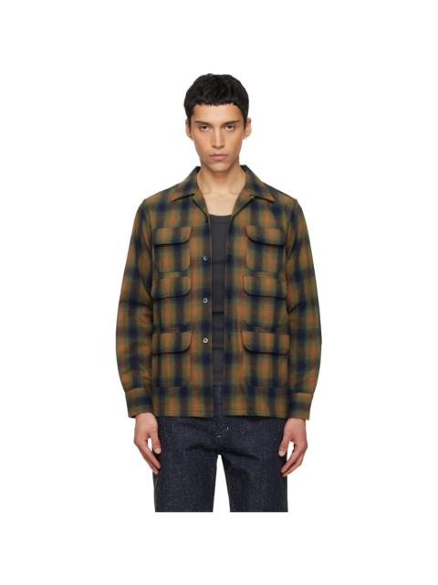 Khaki & Navy 6 Pocket Shirt