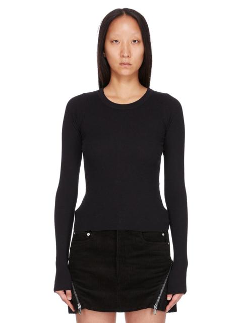 long-sleeve round-neck top