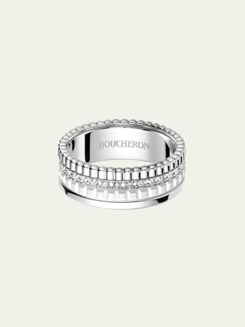 18K White Gold Quatre Double White Edition Small Ring
