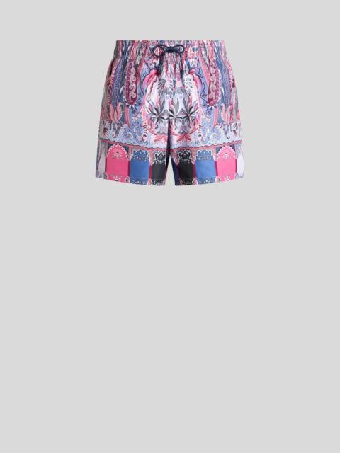 SWIMSUIT WITH PLACED FLORAL PAISLEY PRINT