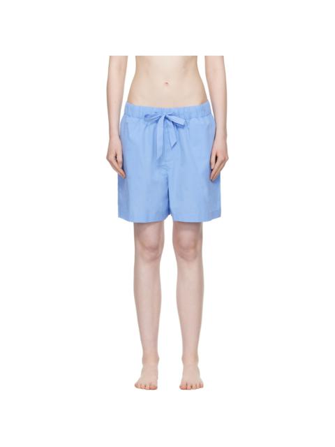 Blue Poplin Pyjama Shorts