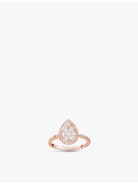 Serpent Bohème 18ct rose-gold and 0.15ct diamond ring