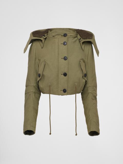 Cotton and satin jacket