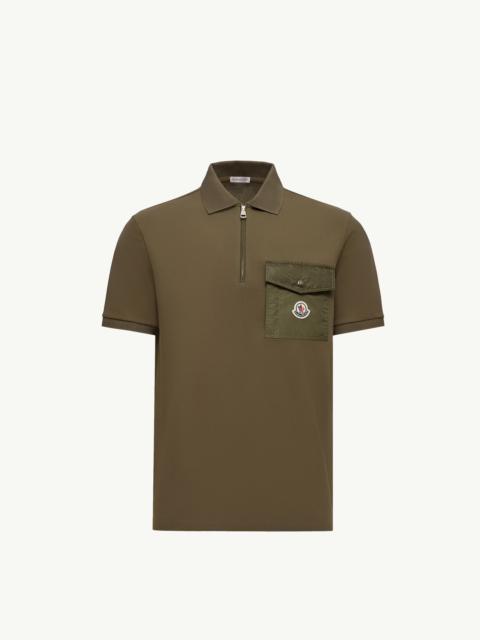 Cotton Piquet Polo Shirt with Pocket