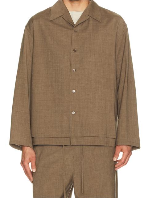 Double Layered Open Collar Shirt