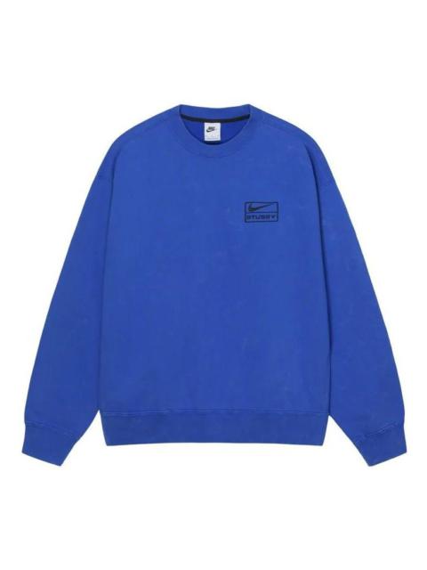 Nike Acid Wash Crew Fleece x Stussy 'Blue' DR4426-480