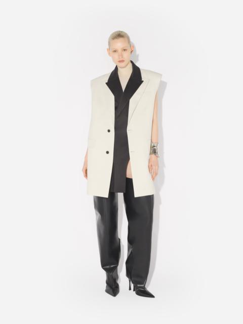THE SLEEVELESS VANILLA SUIT JACKET
