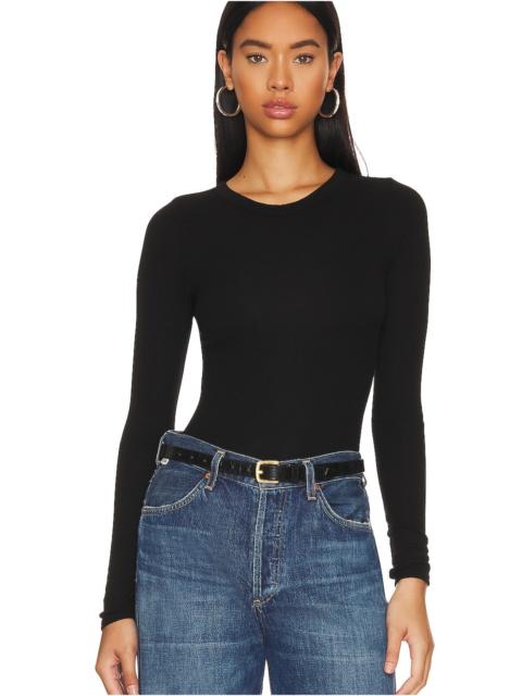 Knit Long Sleeve Fitted Crew