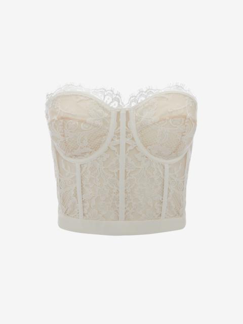 Lace Corset in White