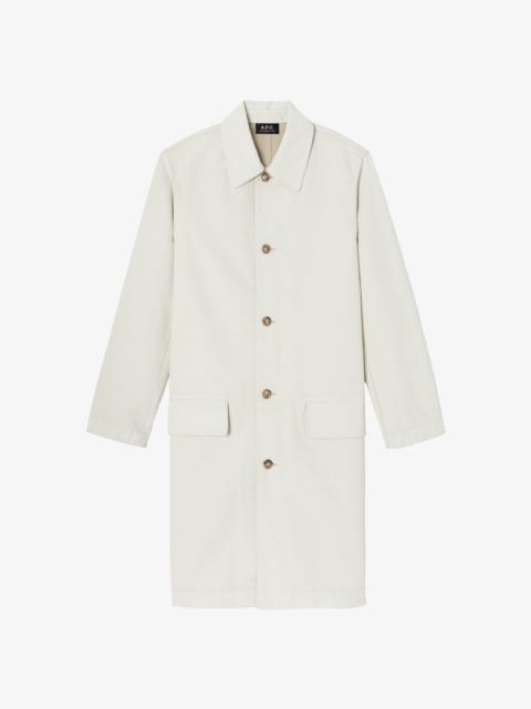 COATED CANVAS OVERCOAT