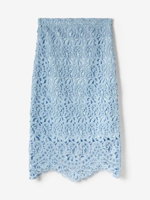 Macramé Lace Pencil Skirt