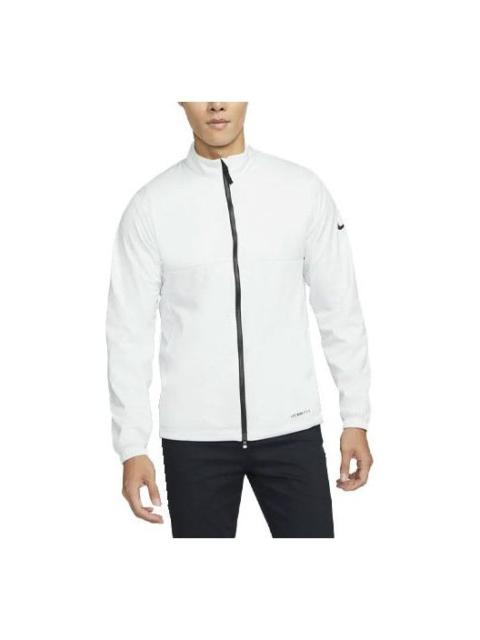 Men's Nike Solid Color Casual Stand Collar Jacket White DA2868-025