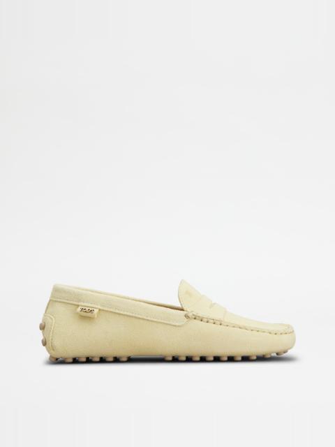 GOMMINO DRIVING SHOES IN SUEDE - YELLOW