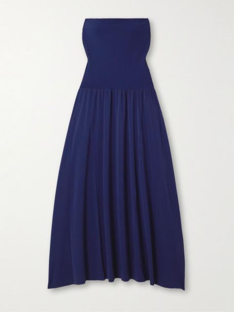 Oda strapless stretch-jersey maxi dress Navy