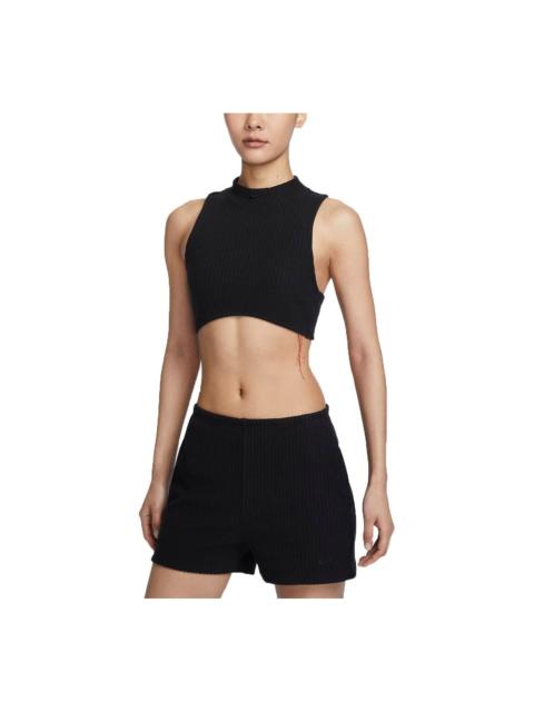 (WMNS) Nike Sportswear Chill Knit Tank Top (Asia Sizing) 'Black' FN3678-010