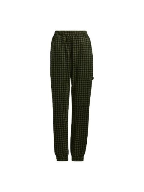 adidas originals Plaid Pattern Loose Sports Pants/Trousers/Joggers Green HC6002