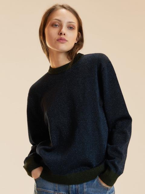 Metallic Knit Crewneck