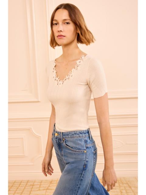 Celeste Knit Top with Lace